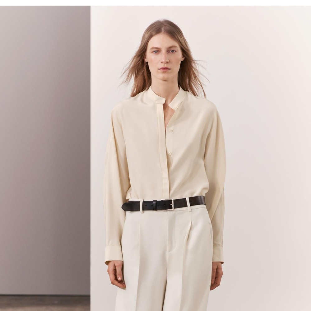 ZARA ZW COLLECTION 100% SILK SHIRT NWT